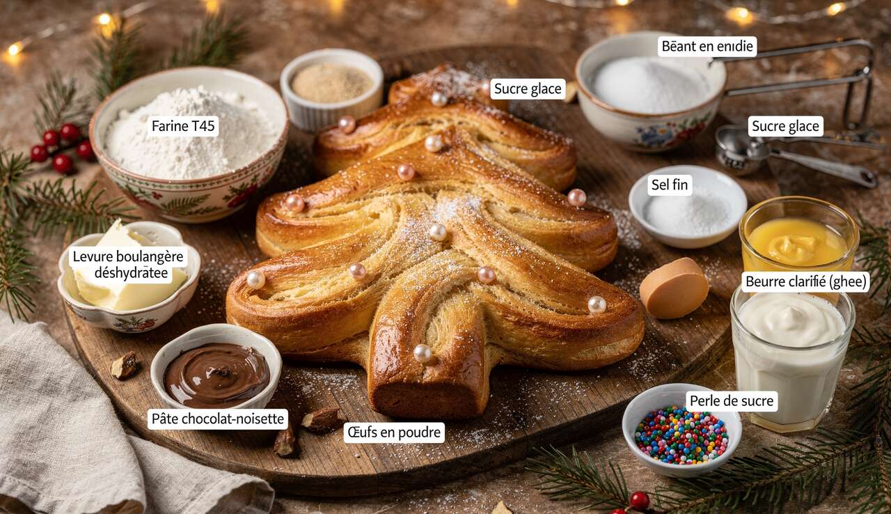 Recette de brioche sapin pour Noël