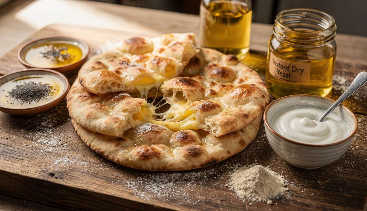Naans au fromage : recette facile et savoureuse