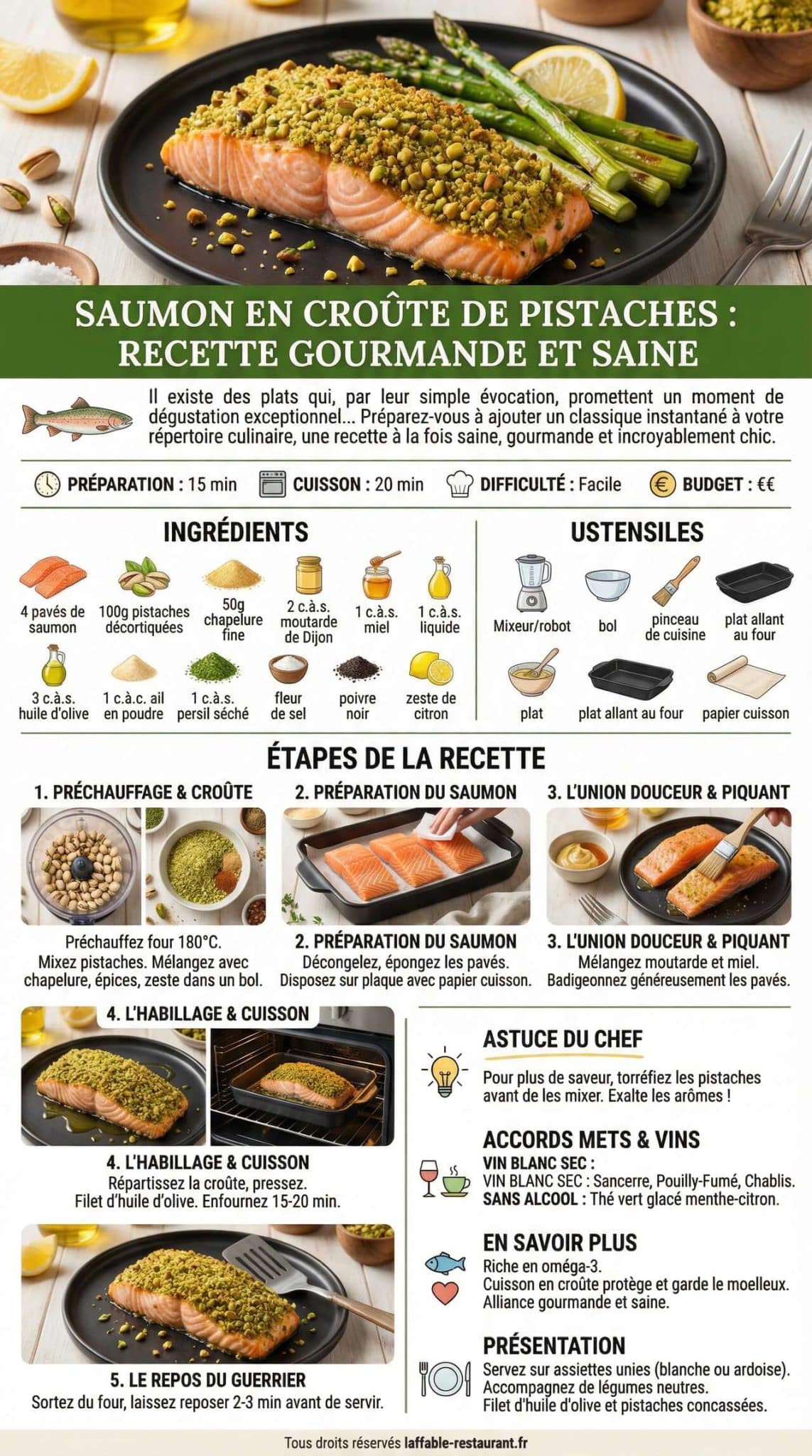 Fiche recette Saumon En Cro&ucirc;te De Pistaches : recette Gourmande et Saine