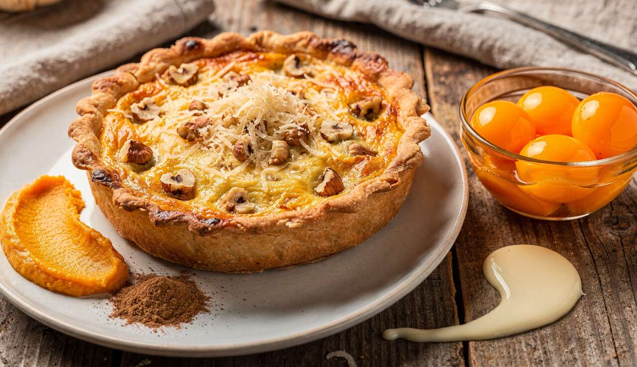 Quiche Butternut et Noisettes : recette Savoureuse