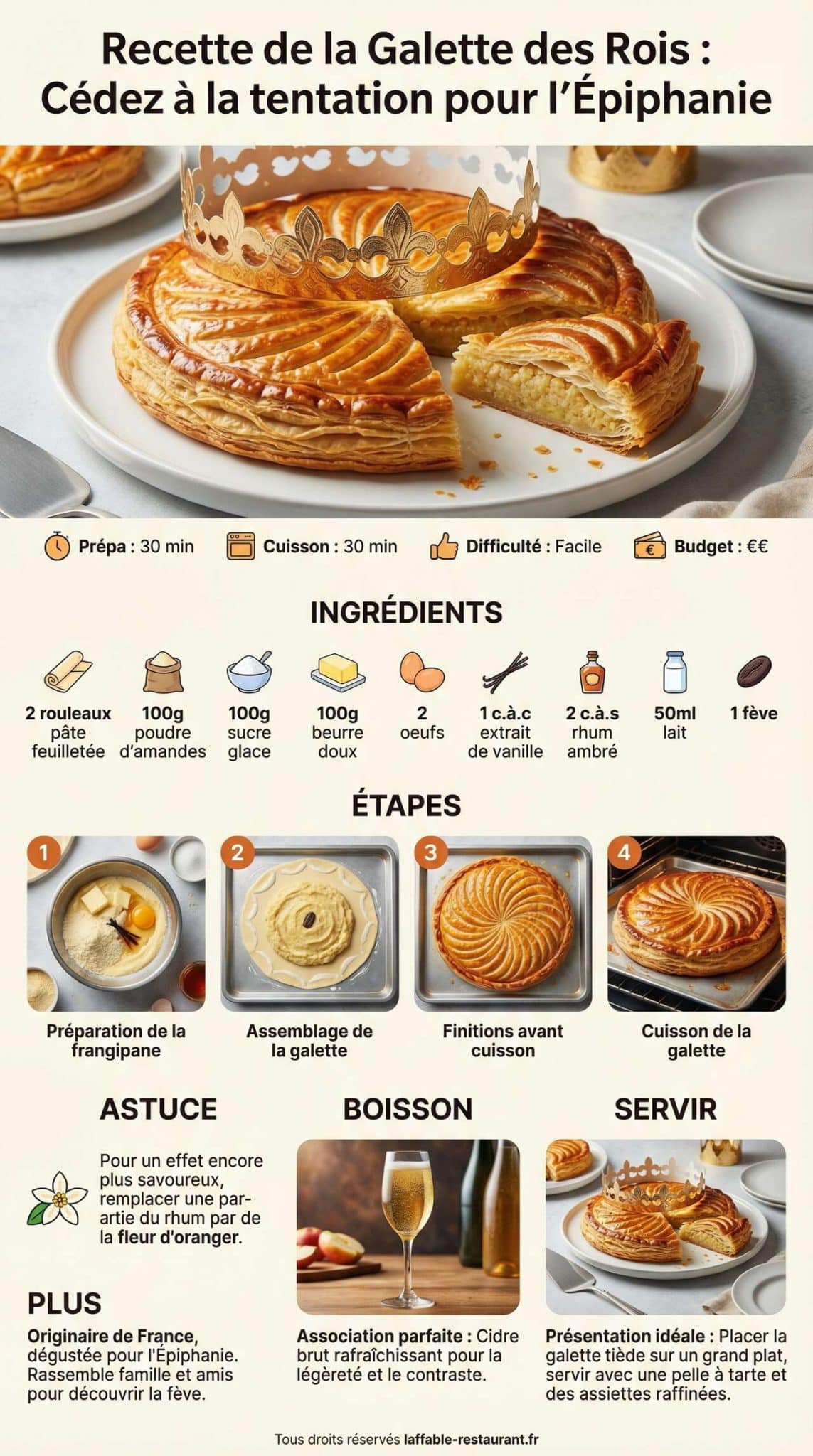 Fiche recette Recettes de la galette des rois : c&eacute;dez &agrave; la tentation pour l'&Eacute;piphanie