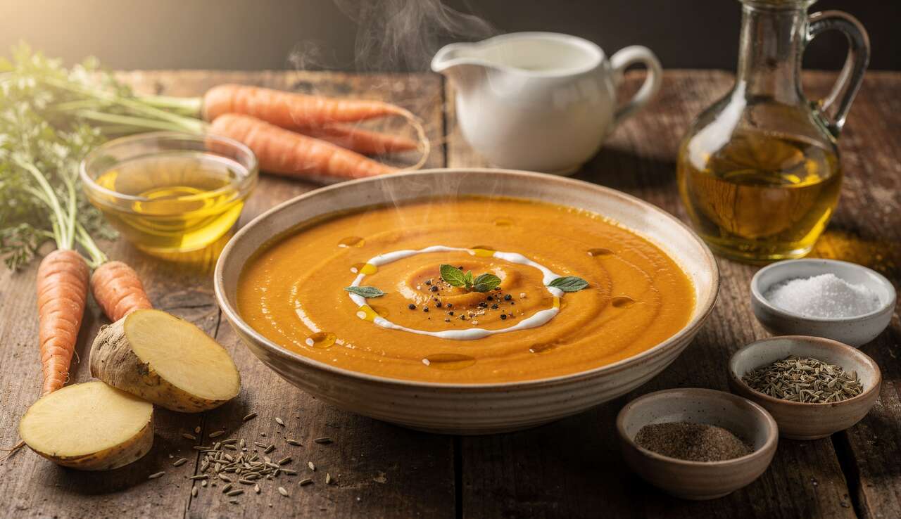 Velouté de carottes et rutabaga : recette onctueuse et saine