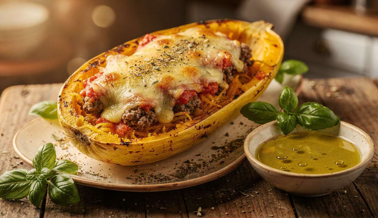 Courge Spaghetti Farcie aux Deux Viandes : recette Savoureuse