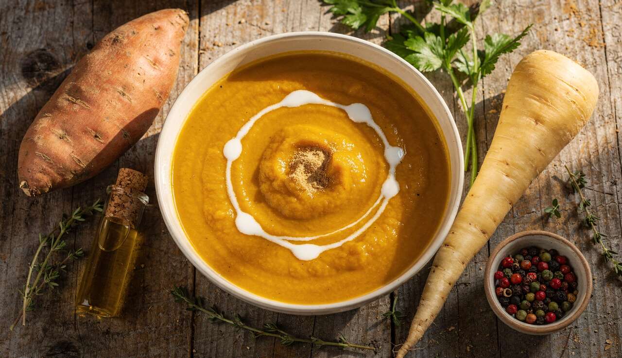 Velouté patate douce et panais : recette facile et saine