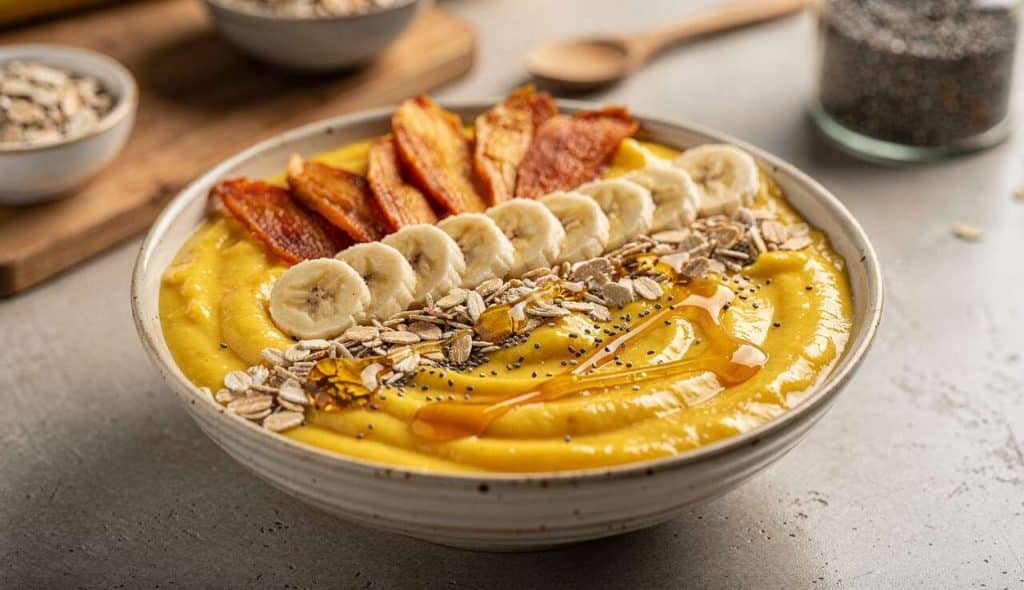 Smoothie bowl banane mangue : recette gourmande et saine