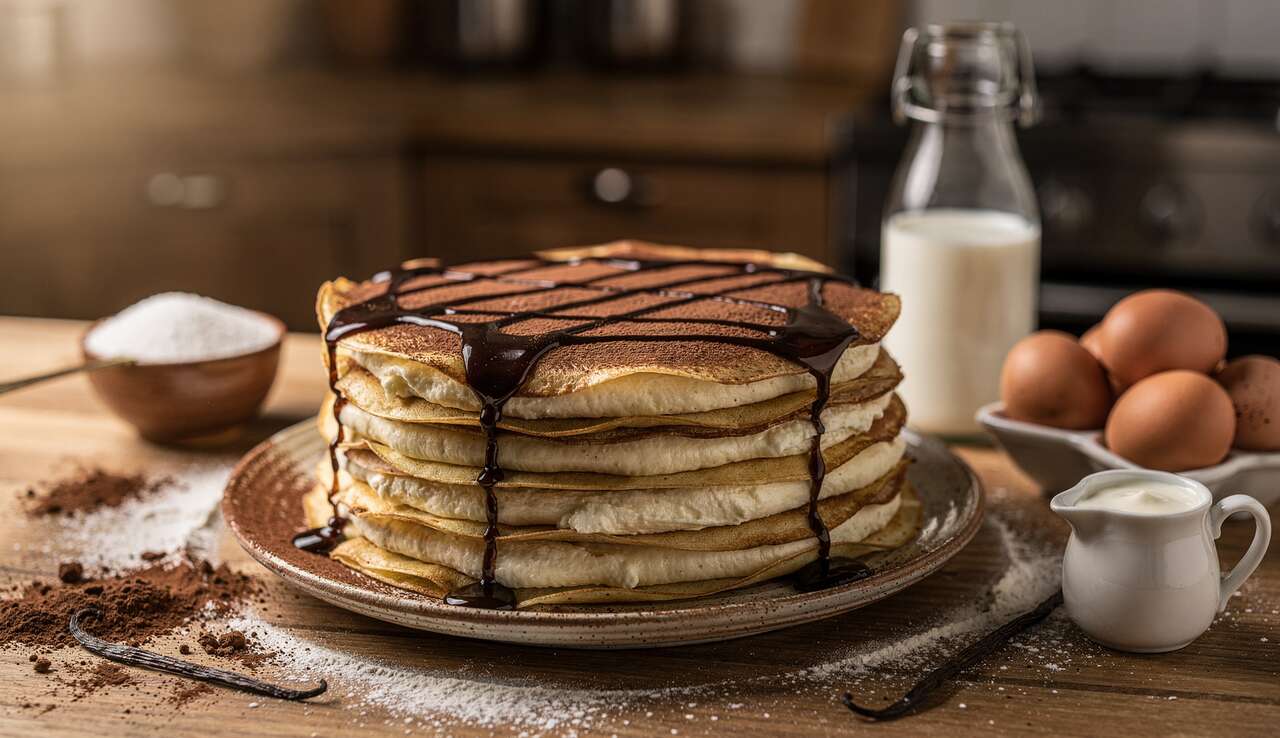 Gâteau de crêpes façon Tiramisu : délice facile à réaliser