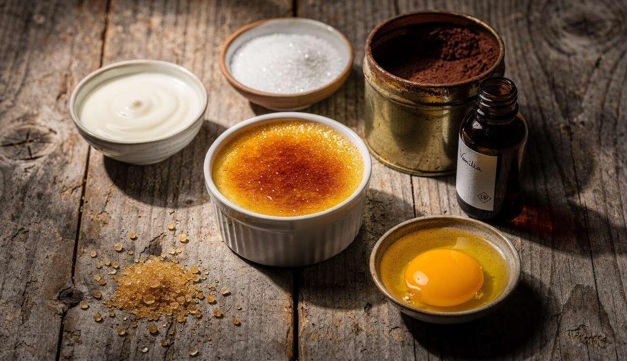 Crème Brûlée Cacao Vanille : recette Gourmande et Facile