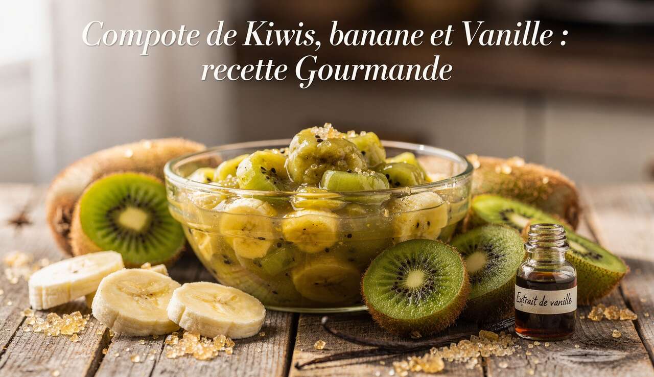 Compote de Kiwis, banane et Vanille : recette Gourmande