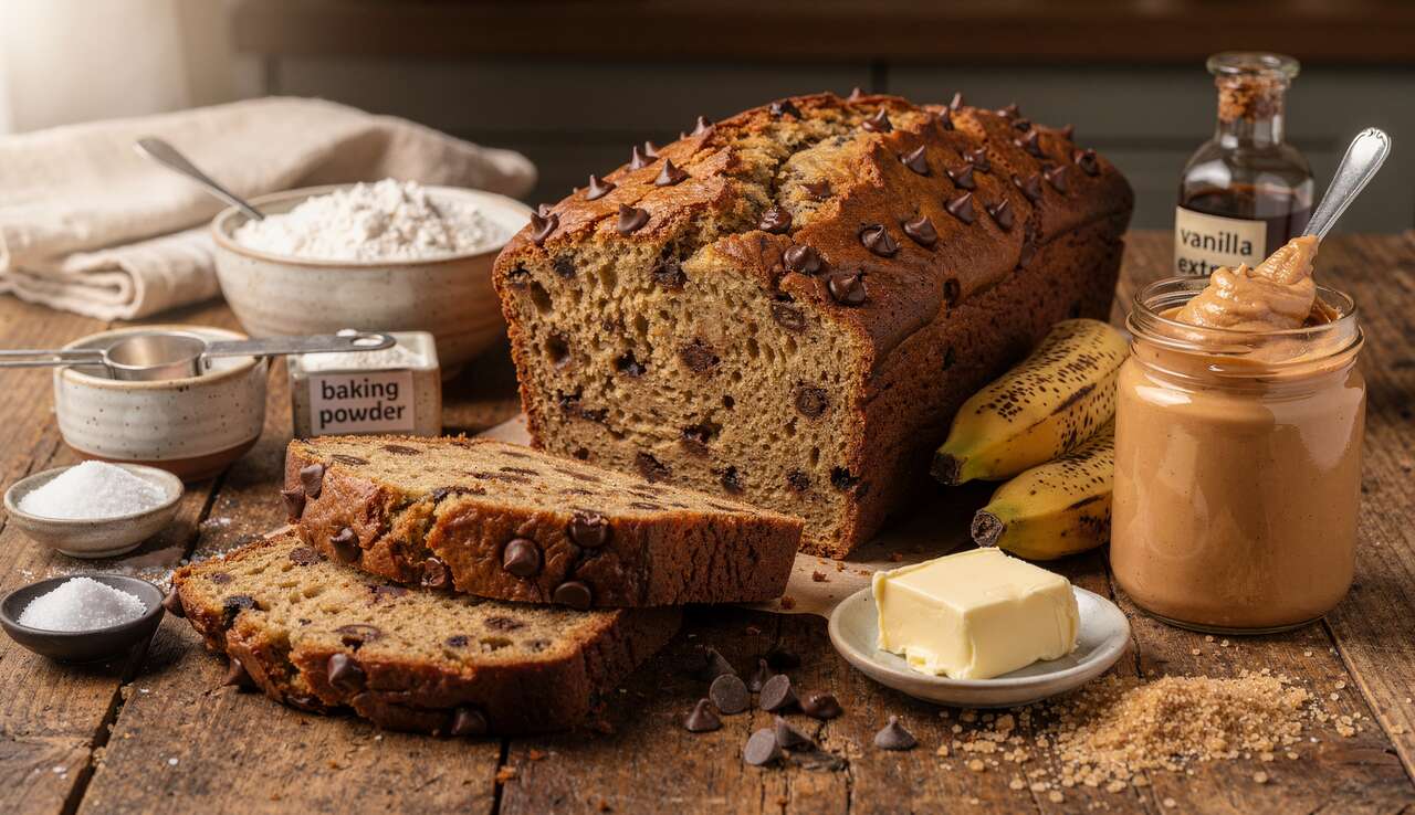 Banana Bread au Peanut Butter : recette Gourmande et Facile