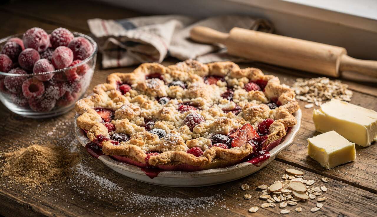 Recette de Crumble Pie aux Fruits Rouges