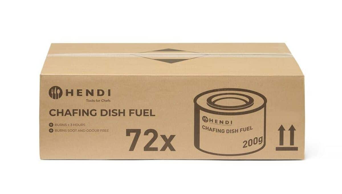 Test de la pâte combustible Hendi 194355 pour chafing dish