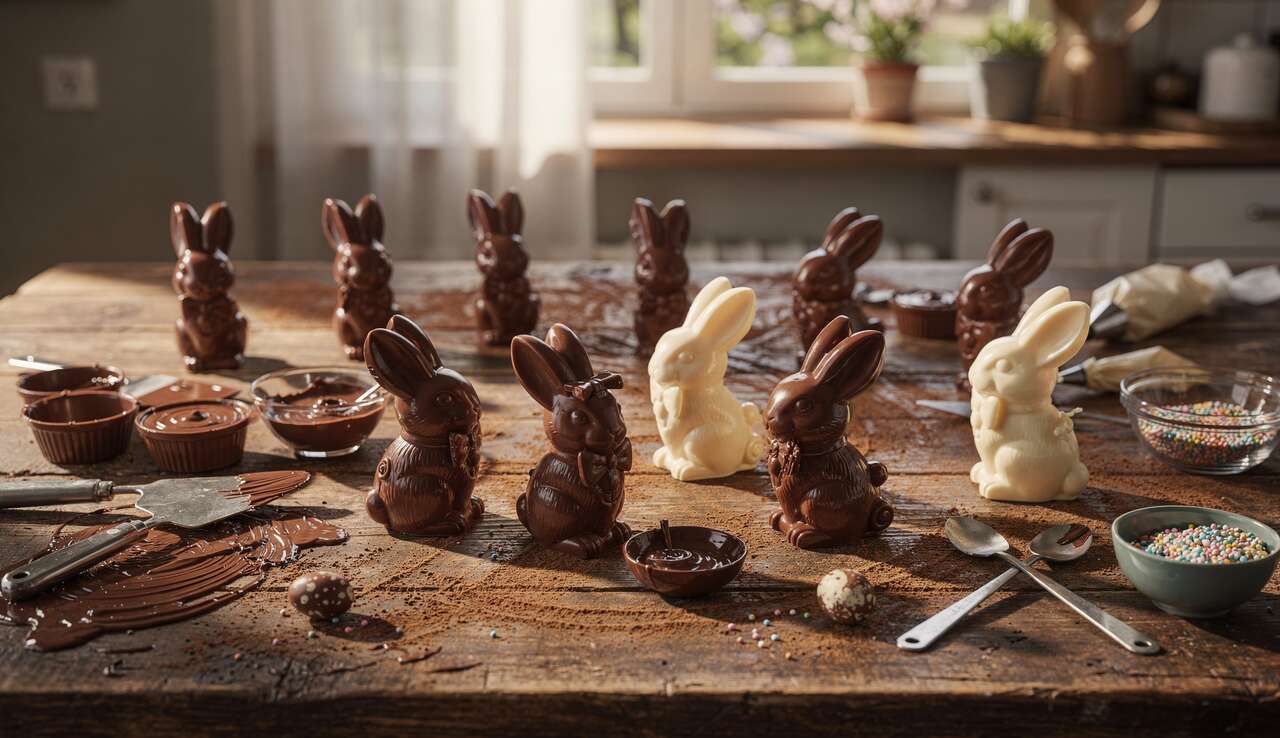 &eacute;tapes pour r&eacute;aliser un lapin en chocolat maison