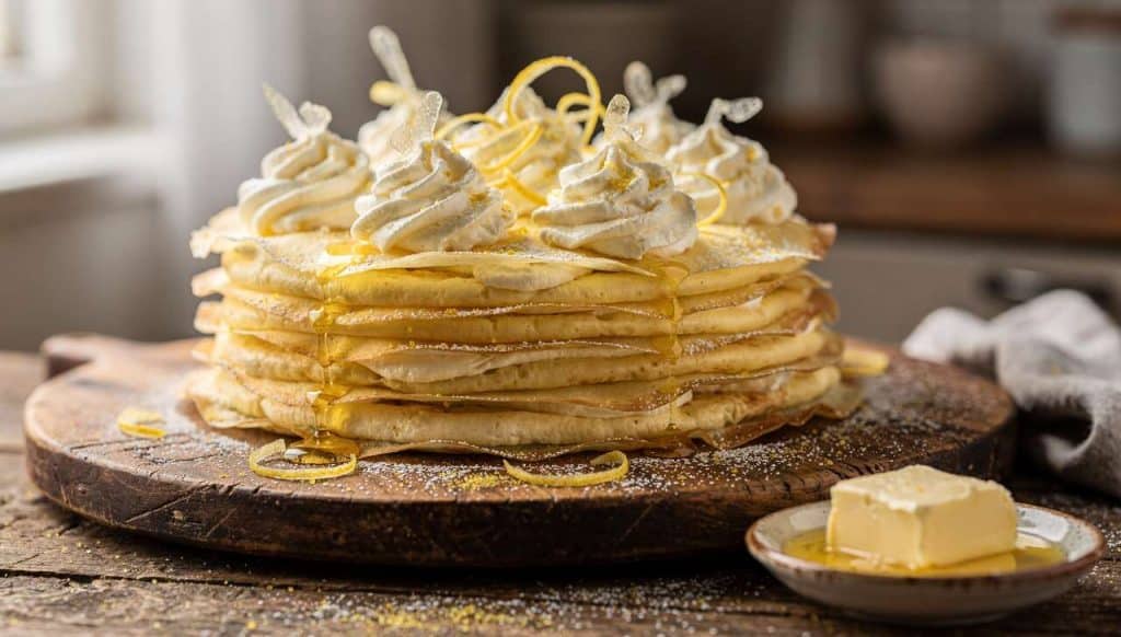 Gâteau de crêpes au citron : recette gourmande