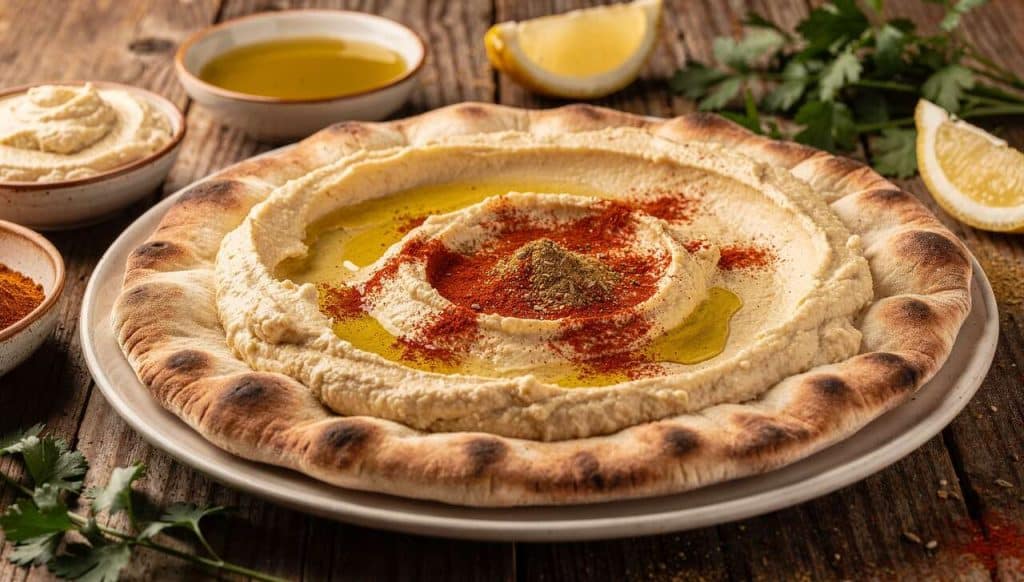 Recette de pita express à l'houmous