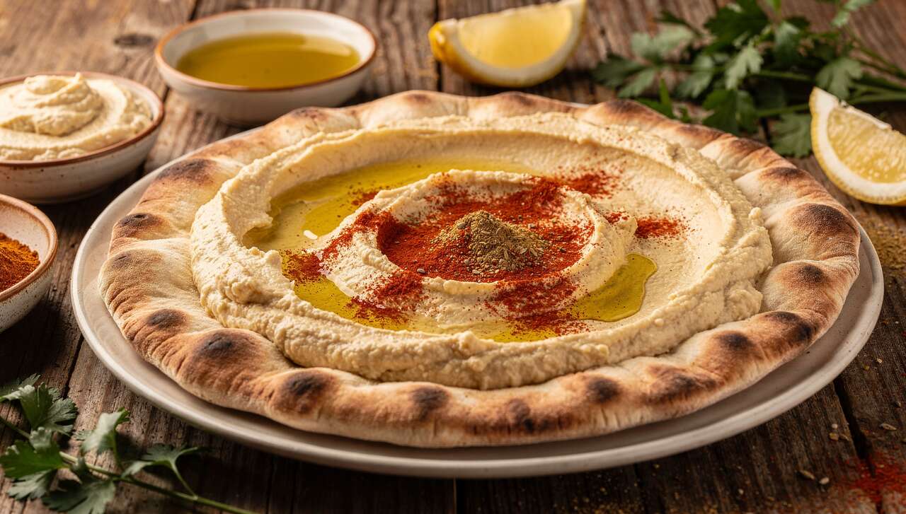 Recette de pita express à l'houmous