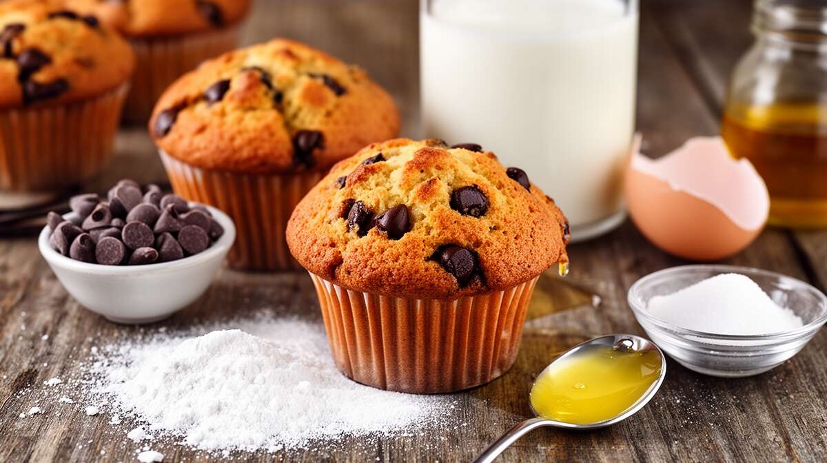 Muffins aux pépites de chocolat : recette facile et gourmande