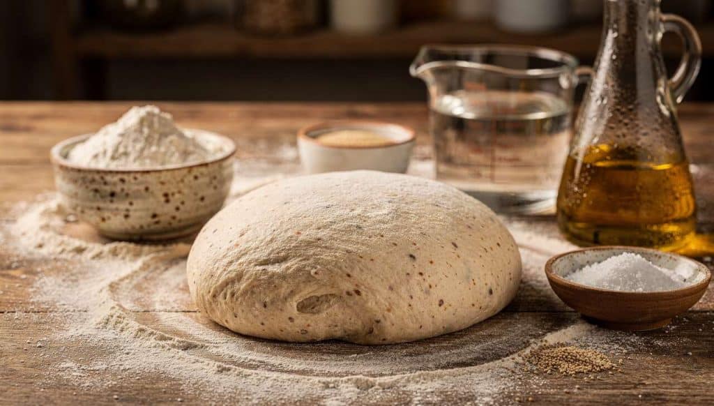 Pâte à pizza à la farine semi-complète : recette savoureuse