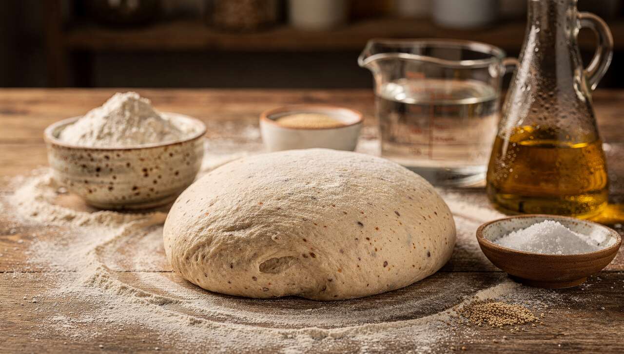 Pâte à pizza à la farine semi-complète : recette savoureuse