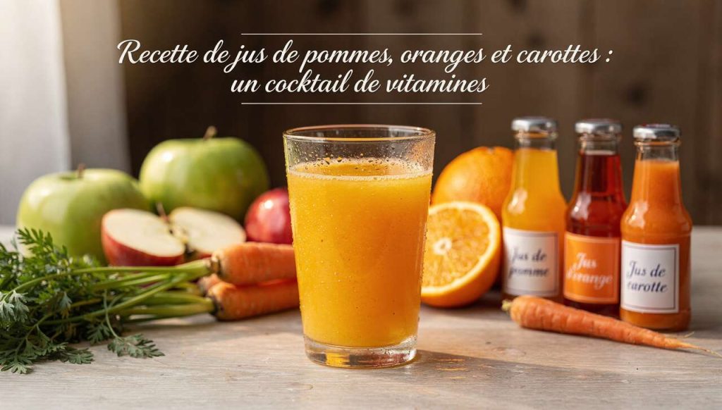 Recette de jus de pommes, oranges et carottes : un cocktail de vitamines