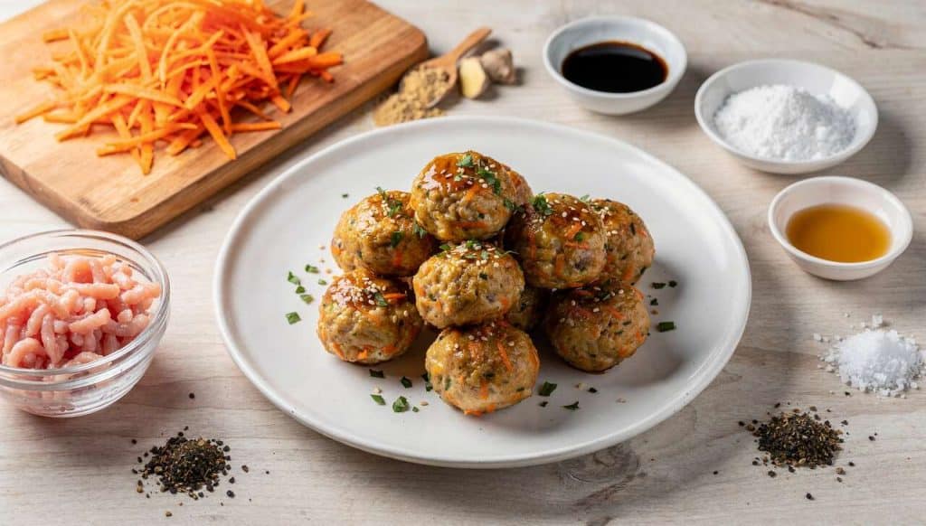 Recette de boulettes de poulet aux carottes