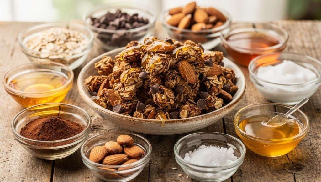 Recette de granola amandes chocolat maison