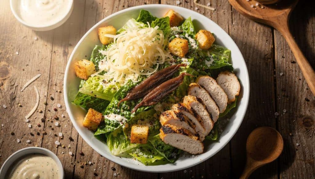 Recette de salade césar maison : fraîche et savoureuse