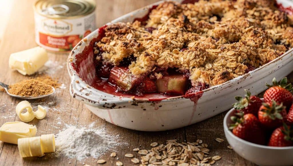 Crumble fraises rhubarbe : une recette savoureuse