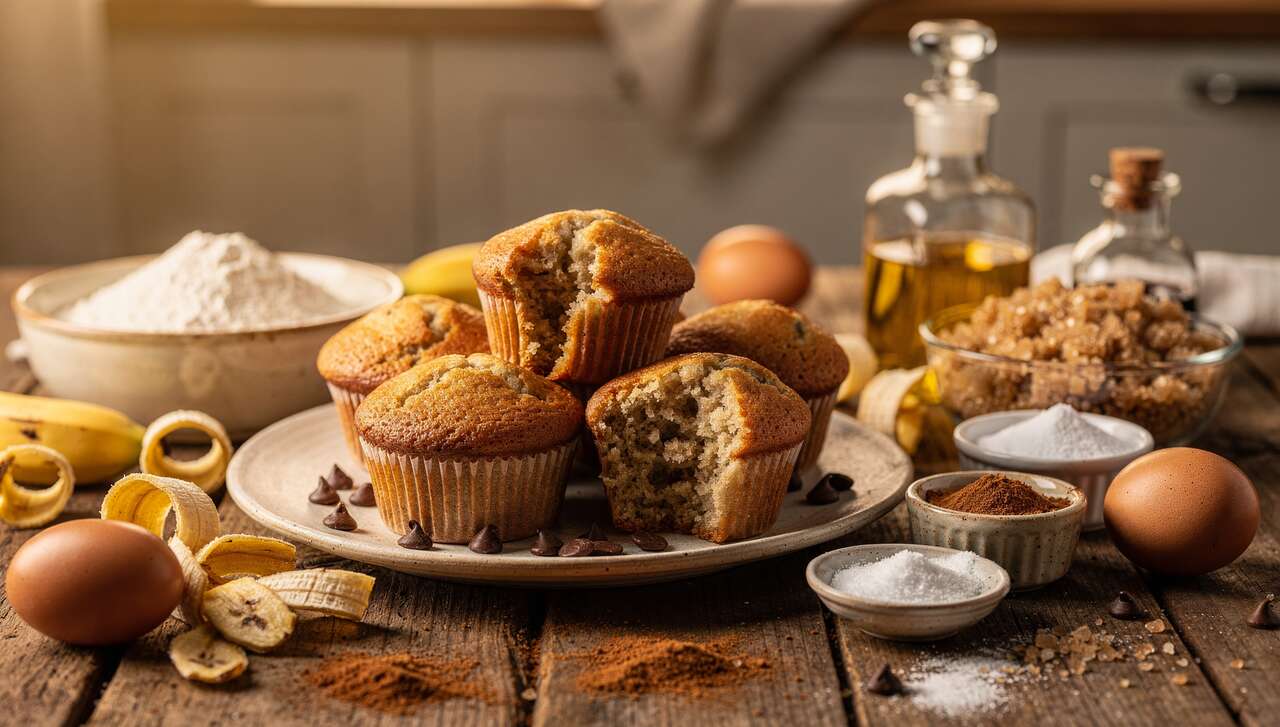 Recette de muffins à la banane moelleux et gourmands