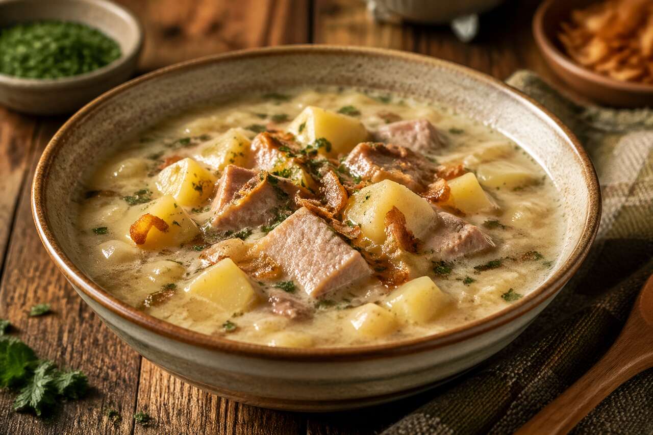 Soupe au cresson et porc maigre : recette savoureuse