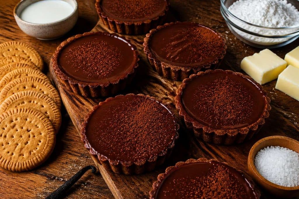 Tartelettes au chocolat sans cuisson : recette facile et rapide