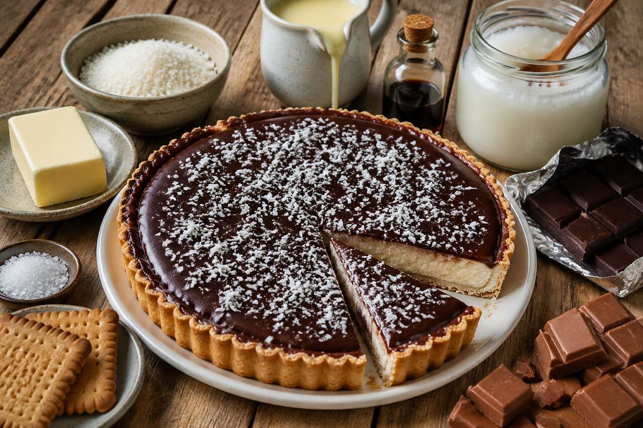 Tarte façon Bounty : recette gourmande chocolat coco