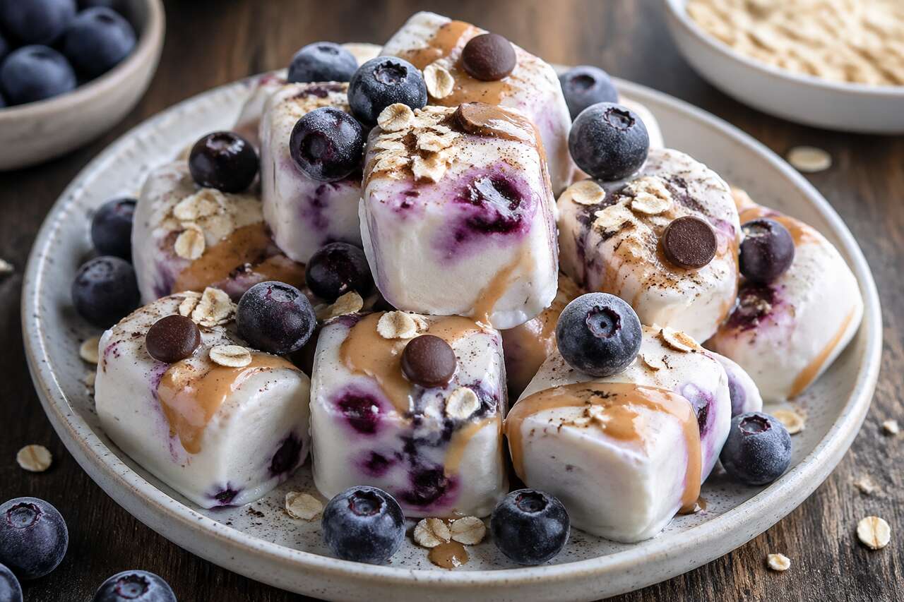 Bouchées glacées aux myrtilles : recette facile et saine