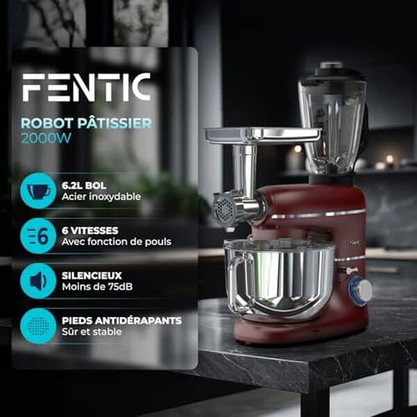 Découvrez le test complet du robot pâtissier Fentic 6 en 1. Un appareil puissant et polyvalent qui révolutionnera votre cuisine avec ses nombreuses fonctionnalités.