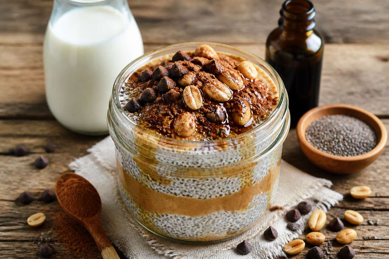 Chia pudding au beurre de cacahuète : recette saine et gourmande