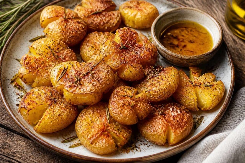 Pommes de terre frappées : recette savoureuse et simple