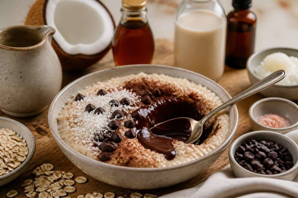 Recette de porridge façon Bounty : le petit-déjeuner gourmand