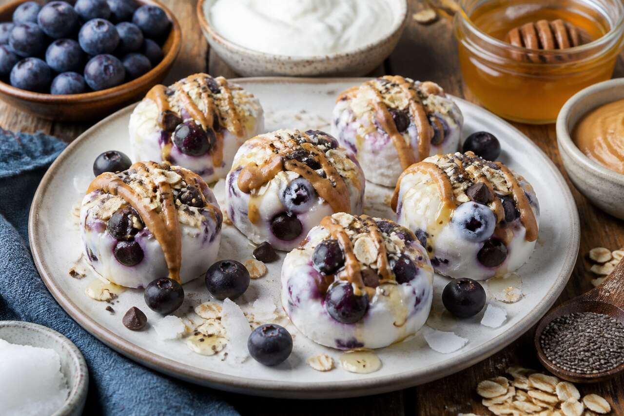 Bouchées glacées aux myrtilles : recette facile et saine