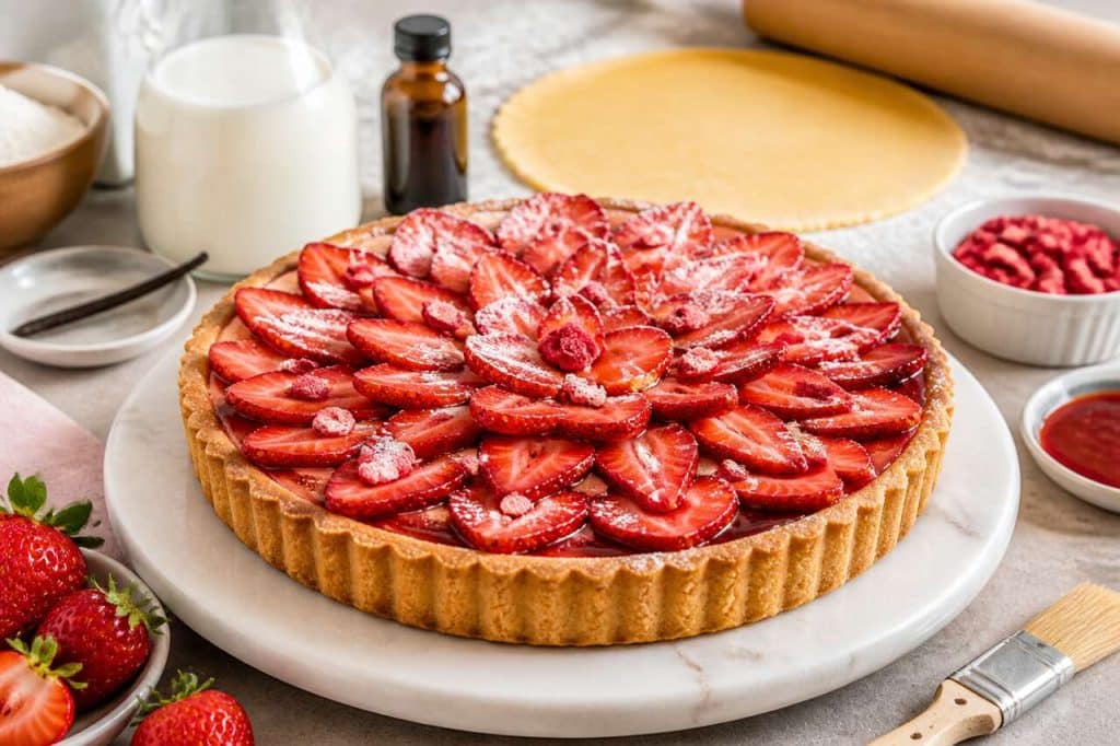 Recette facile et rapide de tarte aux fraises