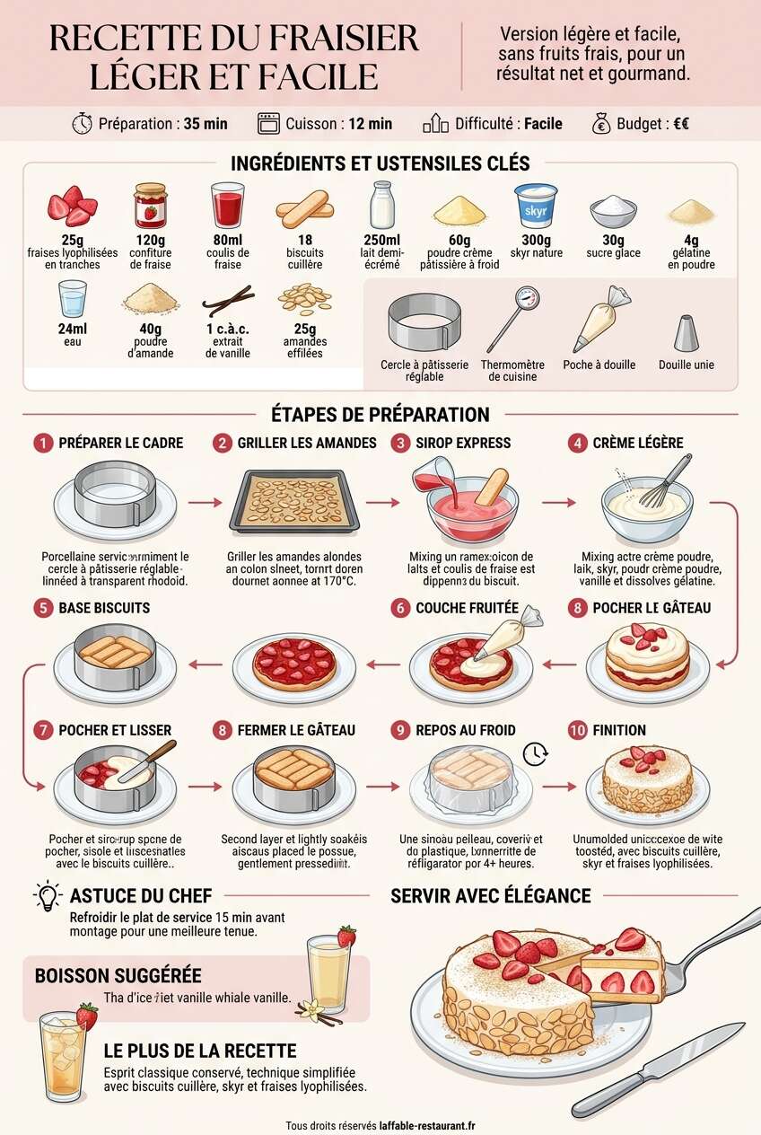 Fiche recette Recette du fraisier l&eacute;ger et facile