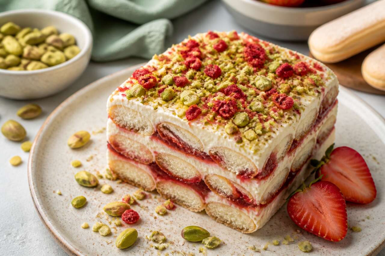 Recette du Montebello aux fraises et pistaches