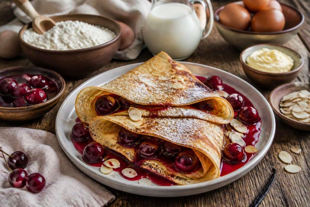 Recette des crêpes alsaciennes aux cerises