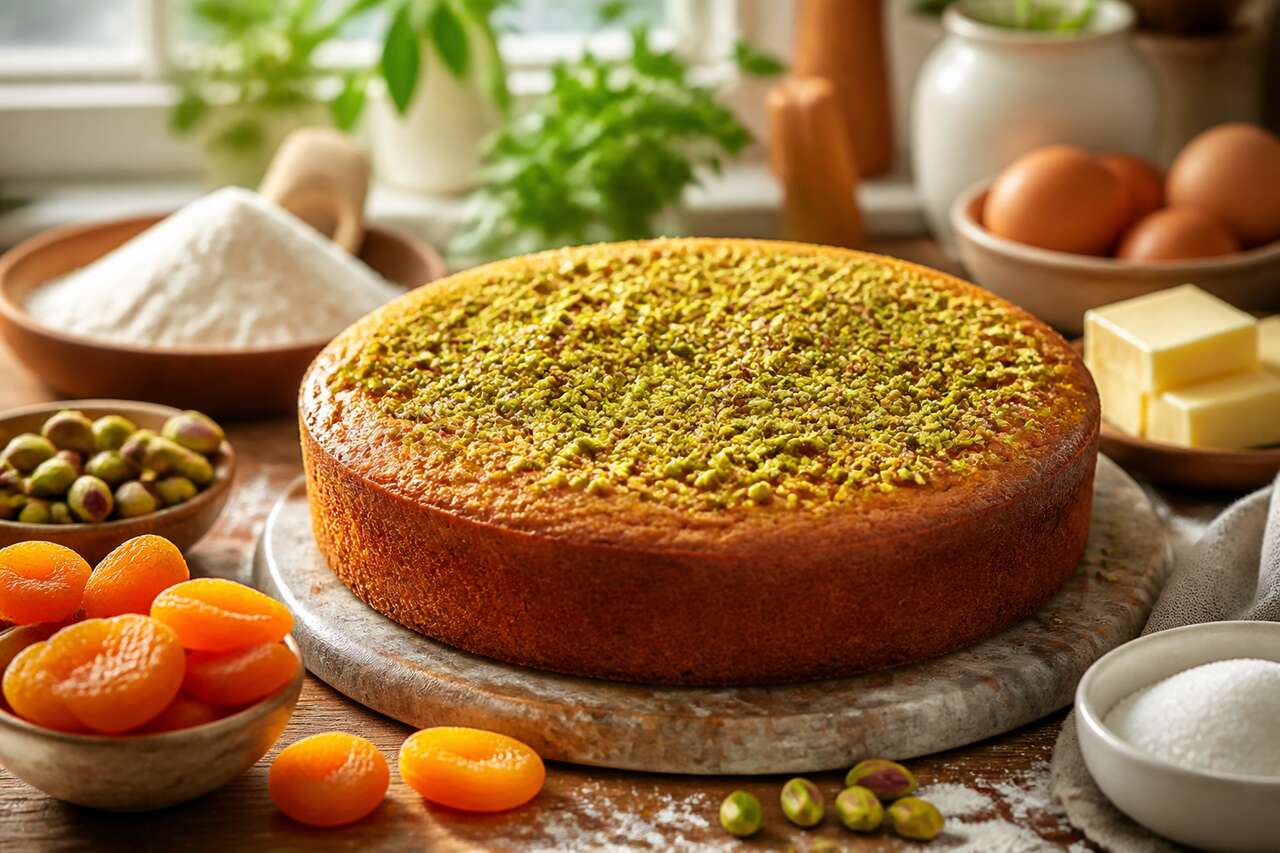 Recette de moelleux aux pistaches et abricots