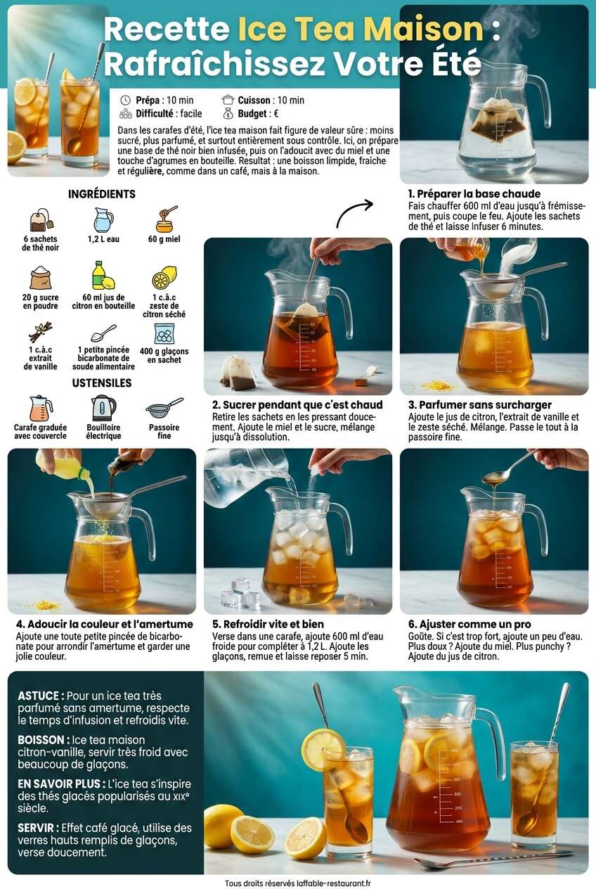 Fiche recette Recette ice tea maison : rafra&icirc;chissez votre &eacute;t&eacute;