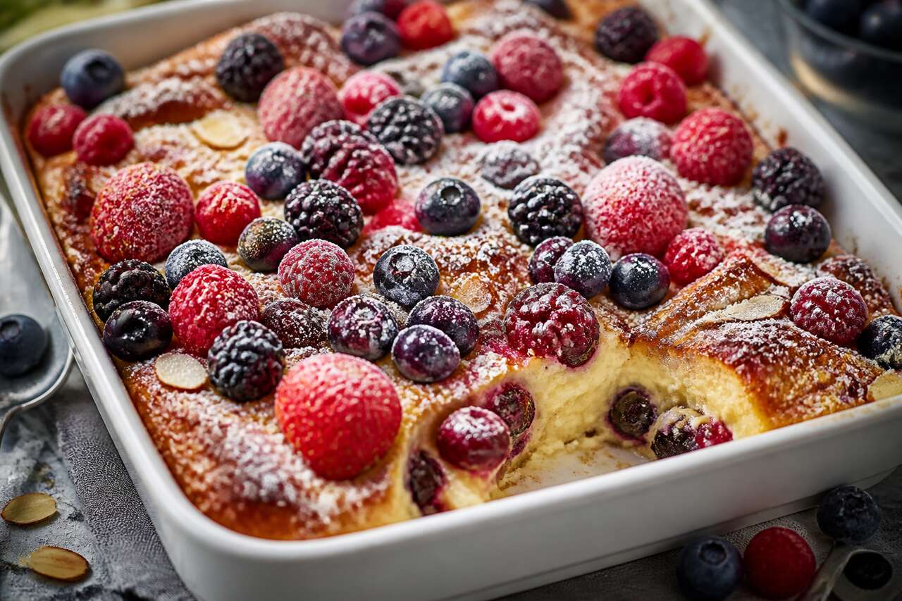 Recette du gratin de fruits rouges