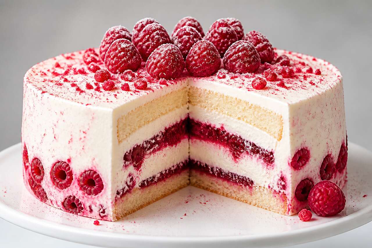 Recette du layer cake aux framboises