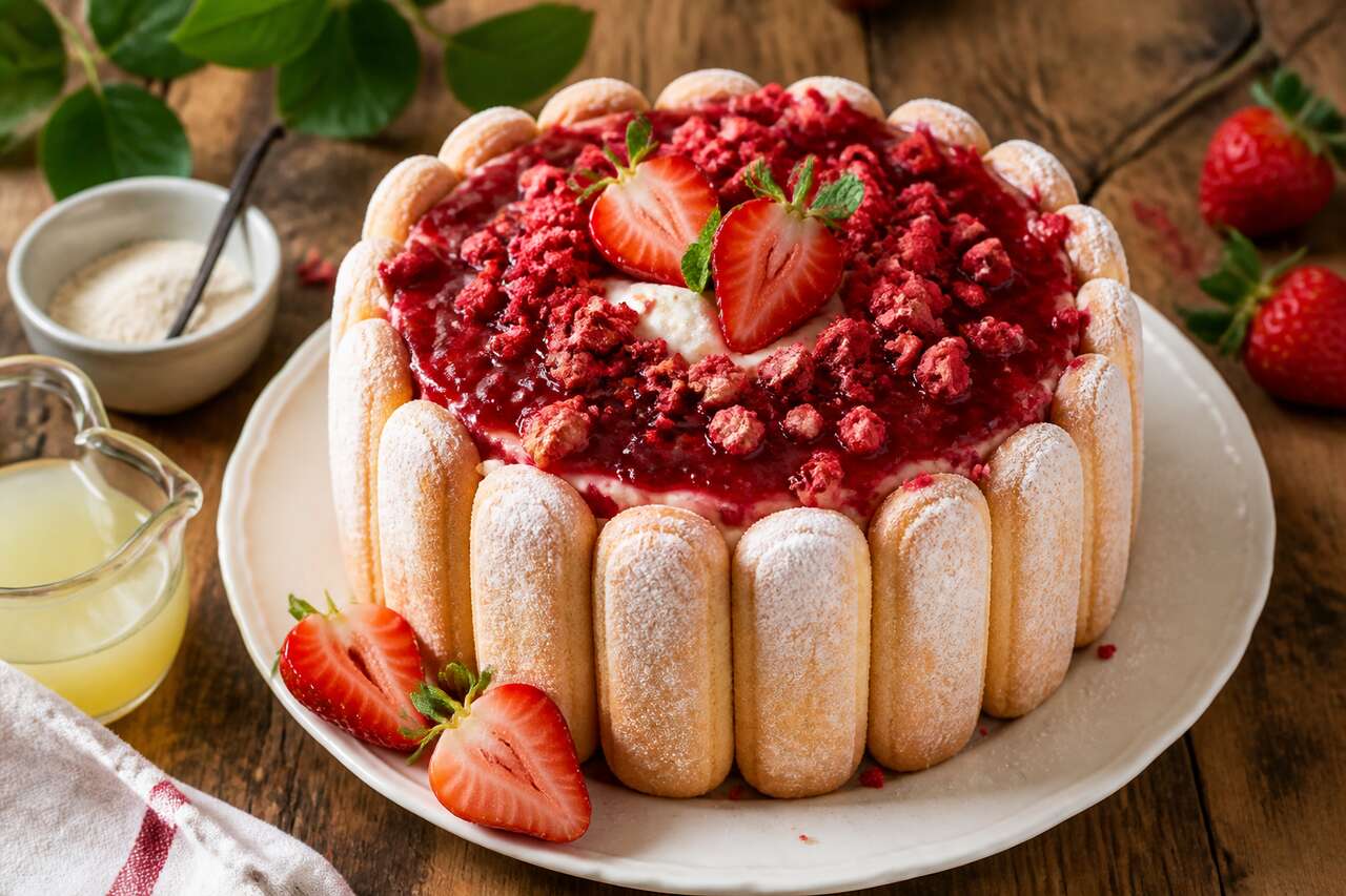 Recette de charlotte aux fraises maison facile et gourmande