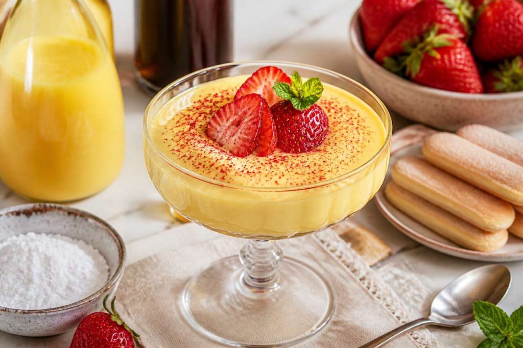Recette de sabayon aux fraises