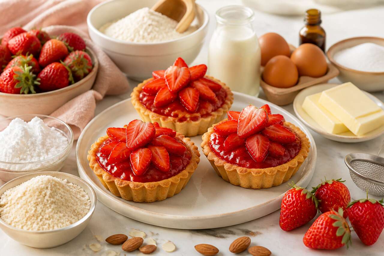 Recette de tartelettes aux fraises