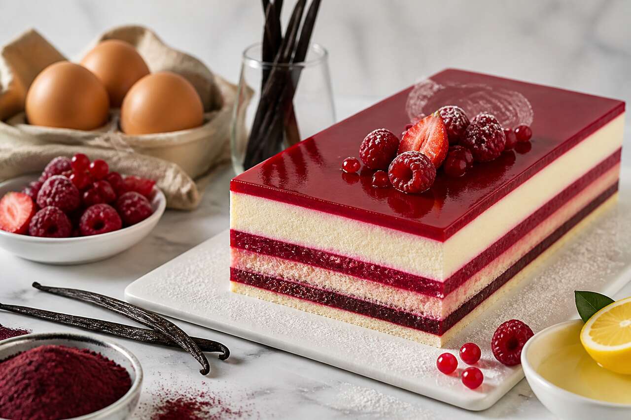 Recette d'entremets vanille et fruits rouges