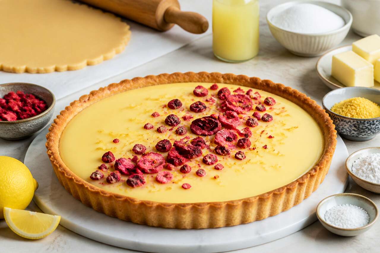 Recette de tarte au citron et fruits rouges